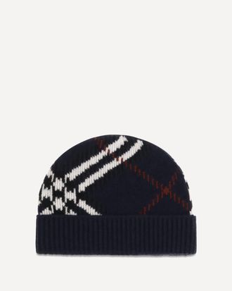 Burberry Check cashmere-blend Beanie Female UNI