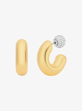 Michael Kors 2-in-1 Pav&eacute; Convertible Hoop Earrings