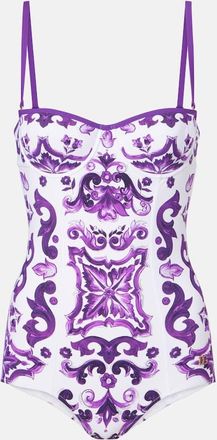 Dolce & Gabbana Costume intero a balconcino Majolica