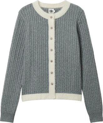 B+ab Cardigan a trecce con bottoni - Grigio