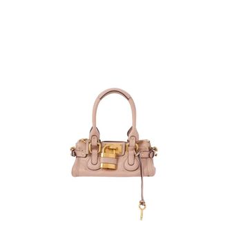 Chlo&eacute; Tassen, Dames, Roze, ONE Size, Katoen, Small Paddington Chain Schoudertas