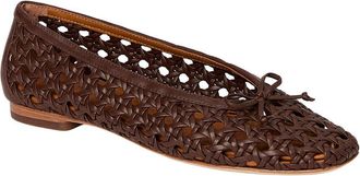J.McLaughlin J. McLaughlin Leonor Leather Basket Weave Flat