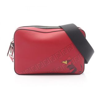 Fendi Red Color Leather Handbag Shoulder Bag (Pre-Owned)