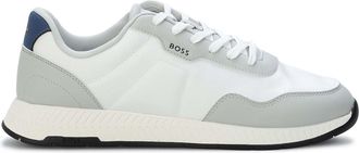 HUGO BOSS Mens Titanium Low Top Trainers in Grey Textile - Size UK 11
