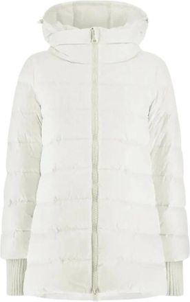Herno Nylon A-Shape Donsjas - Dames - Gewatteerde jassen - Wit - M - Nylon - Jassen