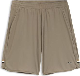 BOSS Active Stretch-fabric shorts with mesh pocket bags