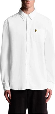 Lyle & Scott Klassieke Witte Knoopshirt - Heren - Zakelijke Overhemden - Wit - XL - Katoen - Overhemden