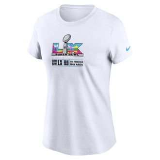Nike Super Bowl LX Nike Womens NFL T-Shirt in White | NKAF10ASUP-DV2