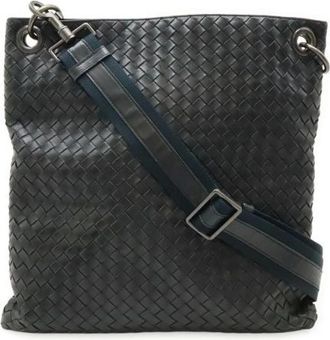 Bottega Veneta Pre-owned Cross Body Bags, female, Black, Size: ONE SIZE Pre-owned Leather Shoulder Bag