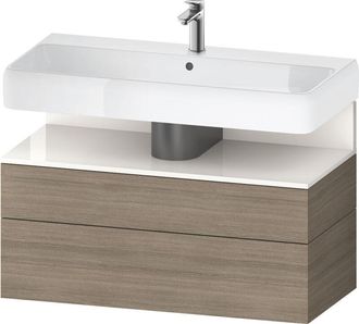 Duravit Duravit - Qatego Mueble Bajo Lavabo, 1 Extra&iacute;ble Y 1 Caj&oacute;n