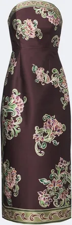 Alemais Al&eacute;mais Josie floral strapless bustier dress