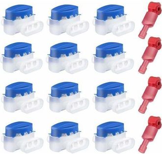 OEM Paquete De 12 Conectores De Cables Impermeables, Conectores De Cables El&eacute;ctricos Crimpados De 3 Orificios, Conectores Para Cortac&eacute;spedes Rob&oacute;ticos Hus