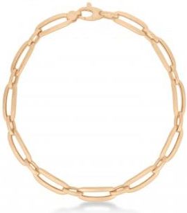 Allurez Small Bombay Paperclip Bracelet 14k Rose Gold (4.6mm)