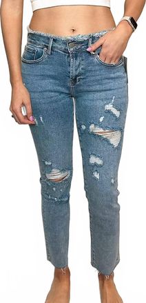 Dear John Denim Womens Blaire Straight Leg Jeans In Blue