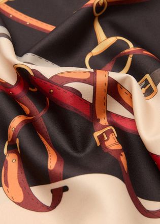 Mango Chain-print scarf beige - Donna - Taglia unica - MANGO