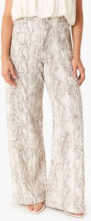 Habitual Aiden Relaxed Barrel Jeans In Snake Print