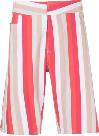 Amir Slama striped mid-rise bermuda shorts - men - Polyamide/Elastane - GG - Orange