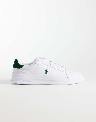 Polo Ralph Lauren Sneakers bianche e verde scuro-Bianco