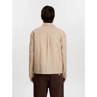 Anerkjendt Veergrijs Linnen Overshirt Akotto - Heren - Zomerjassen - Bruin - S - Linnen - Jassen