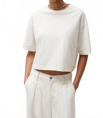 Pistola Denim Mae Essential Oversized Tee In Soft White