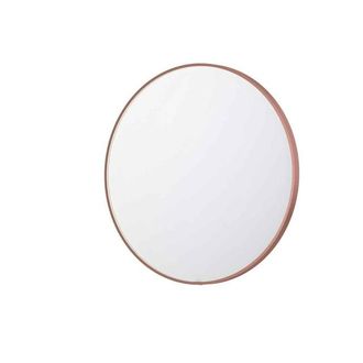 Bernacchini SP24 Spiegel - 100x4x100cm - LED onder en boven colour changing - dimbaar - Spiegelverwarming - rond - in stalen kader - aluminium koper geborsteld