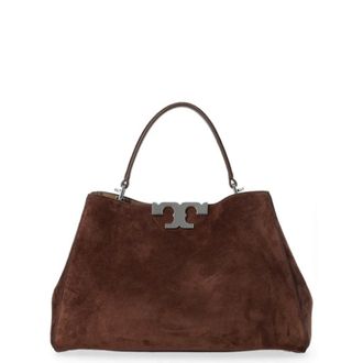 Tory Burch Handbags, female, Brown, ONE SIZE, Suede Satchel Bag