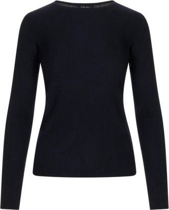 Max Mara Round-neck Truien - Dames - Ronde hals truien - Blauw - L - Truien & Vesten