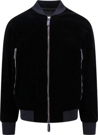Giorgio Armani Jassen - Heren - Bomber jackets - Zwart - L - Jassen