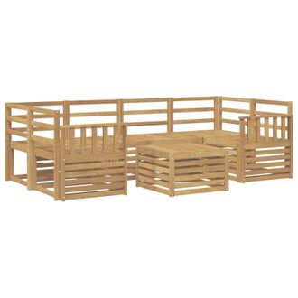 vidaXL Conjunto De Sof&aacute;s De Exterior 7 Pcs Blanco Vidaxl
