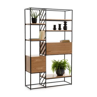 La Redoute Interieurs Boekenkastrek, van ijzer en eikenfineer, VAULTY