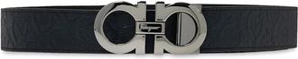 Ferragamo Reversible Gancini Belt - Heren - Riemen - Grijs - 95 CM - Leer - Accessoires