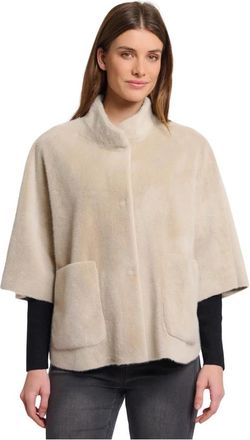 Rino&Pelle Cappa/poncho - Dames - Jassen - Beige - S - Polyester - Jassen