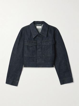 Christophe Lemaire Giacca Cropped In Denim - Blu