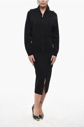 Pinko Knit Sheath Dress with Front Full-Zip size S