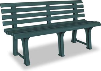 vidaXL Banco De Jard&iacute;n Pl&aacute;stico Verde 145,5 Cm Vidaxl