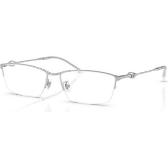 Diesel 58mm Rectangle optical glasses in Silver at Nordstrom