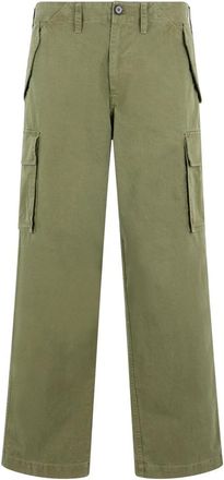 Burberry Cotton Cargo Pants - Heren - Straight fit broeken - Groen - L - Katoen - Broeken