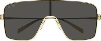 Gucci Shield Zonnebrillen - Dames - Zonnebrillen - Geel - ONE Size - Accessoires