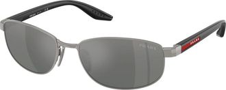 Prada Sunglasses, male, Gray, Size: 58 MM PS B53S Sunglasses