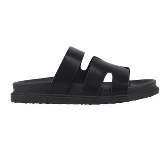 Miso Leren slippers voor dames (Zwart)