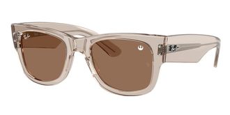 Ray-Ban RB0840SF Mega Wayfarer Asian Fit 68701A Mens Sunglasses Brown Size 52