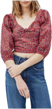 Pepe Jeans London Blouses - Dames - Blouses - Rood - L - Overhemden