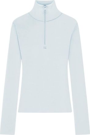 Courr&egrave;ges Maglione con zip - Blu