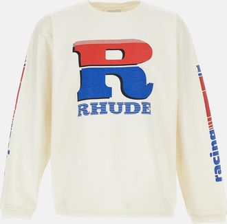 Rhude Maglia Split Petrol Logo