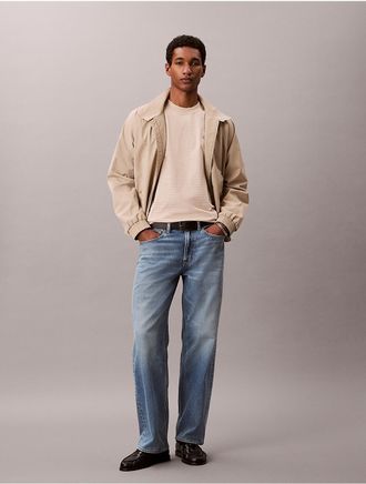 Calvin Klein Jeans Calvin Klein Mens Stripe Relaxed T-Shirt - Light/Pastel Brown - 2XL