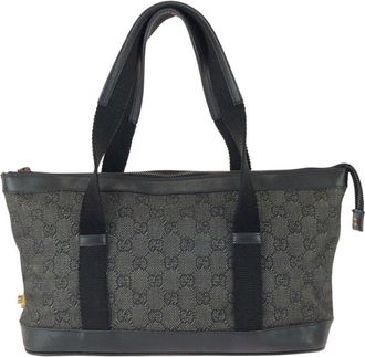Gucci Black Gg Canvas Tote (Authentic Pre-Loved)