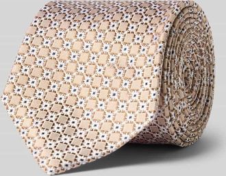Monti Krawatte aus Seide im Allover-Look (7 cm) in Sand, Gr&ouml;&szlig;e 1