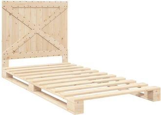 vidaXL Vidaxl - Estructura De Cama Con Cabecero Madera Maciza Pino 100x200 Cm