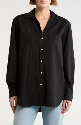 Frank & Eileen Joedy Boyfriend Button-Up Shirt in Black at Nordstrom Rack, Size Xx-Small