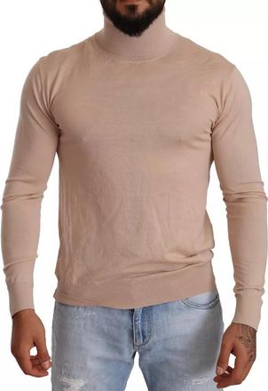 Dolce & Gabbana Beige Cashmere Turtleneck Pullover Mens Sweater (Pre-Owned)